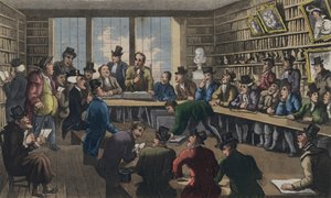 Dokter Syntax bij een veiling door Thomas Rowlandson